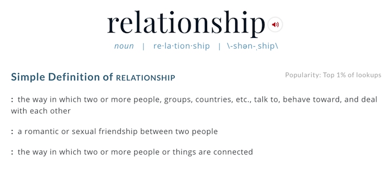 what is the definition of online relationship